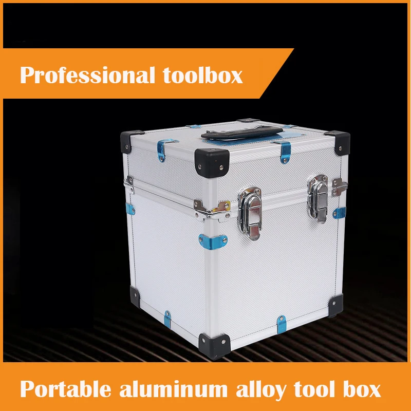 Aluminum Alloy Portable Tool Box Organizing Multifunctional Storage Box Waterproof Shockproof Sealed Tool Box Parts Organizer