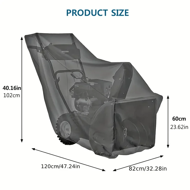 AB35-Dust& Rainproof Cover For Snow Thrower Protective Case Electric Outdoor Snow Blower Sunscreen For Snow Remover Machine