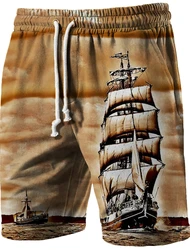 Calça de praia respirável masculina, calção de rua fitness, Corsair 3D, verão