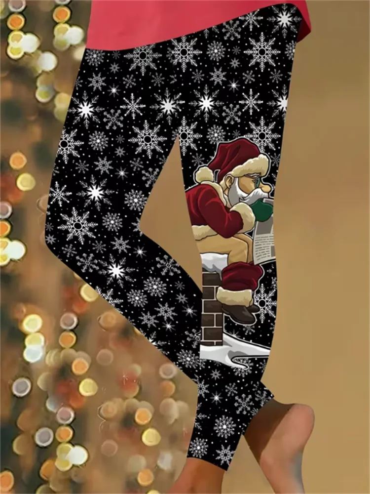 طماق المرأة طماق عيد الميلاد بسط الجوارب ضئيلة مثير أزياء اليوغا السراويل العصرية بارد تجريب السراويل #2