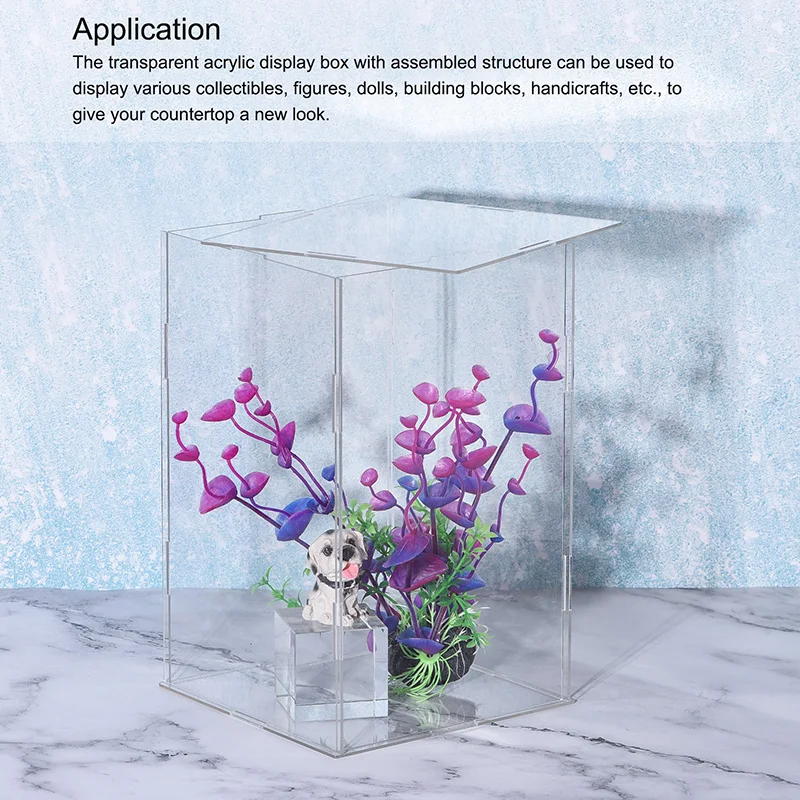 Transparent Display Case for Collectibles Acrylic Box Cube Storage Box Assemble Dustproof Protection Showcase for Figures Toys