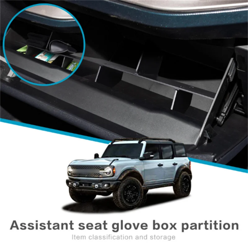 

1pc ABS Resin Car Glove Box Storage Tray For Ford Maverick Centre Console Storage Tray Divider Vehicle Interior Accessories