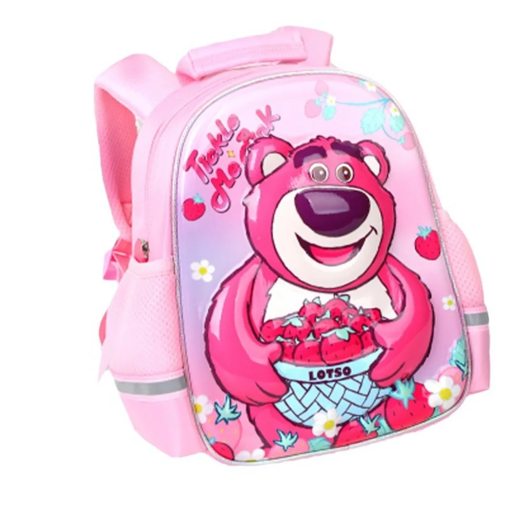 Mochila de Disney Lotso Spider Man Elsa para niños, mochila escolar para estudiantes de jardín de infantes, mochila para niñas con protección de columna vertebral, reducción de peso