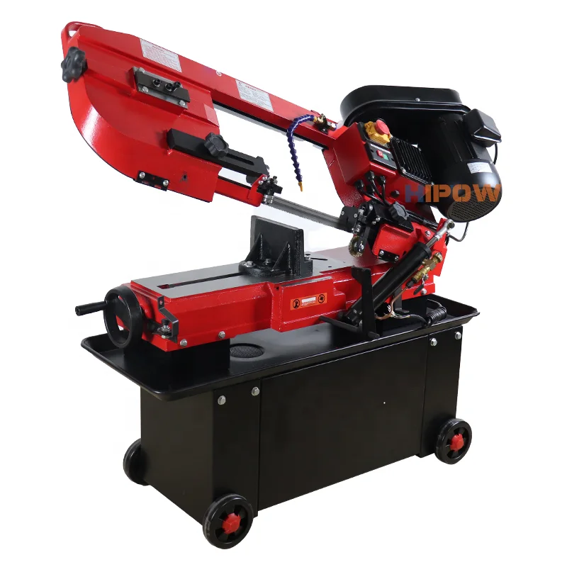 

BS-712N Mini Band Saw Machine with Engine 1.1KW Motor Hydraulic Tension for Metal Cutting