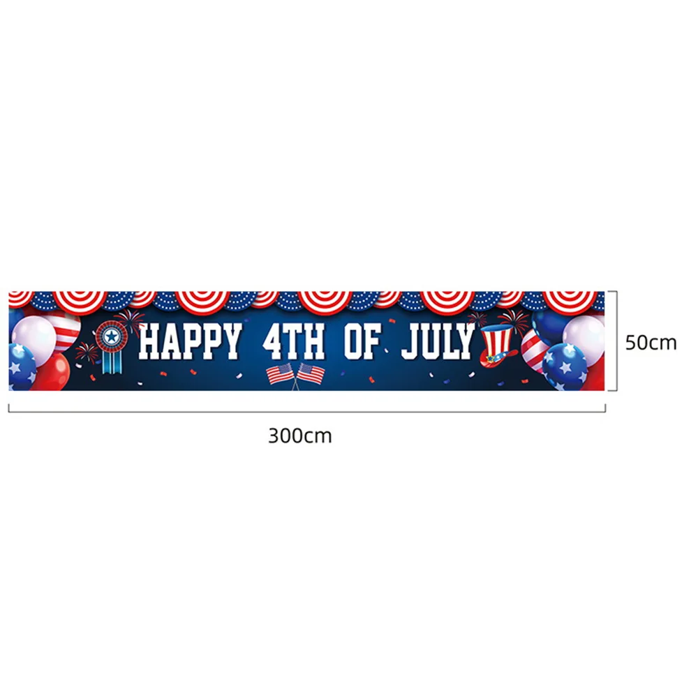 Bendera dekorasi 4th Juli bendera spanduk jahit ganda ringan bendera untuk Hari Veteran hari peringatan