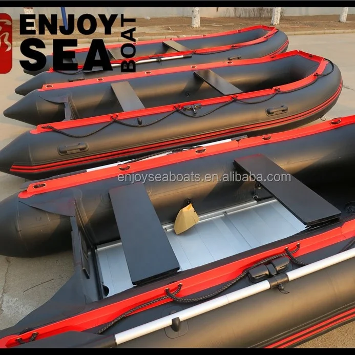270cm V-Shaped Rubber Inflatable Fishing Boat, Stable Power Component CE Standard For Outdoor Water Fishing Sport