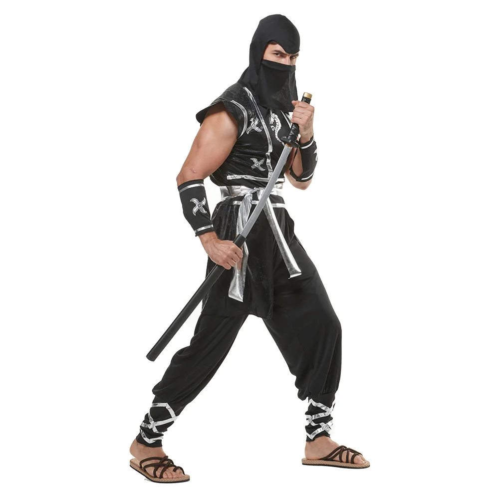 Black Japanese Ninja Warrior Cosplay Costume Halloween Event Theme Personalized Sets Carnival Party Stage Performance Costumes