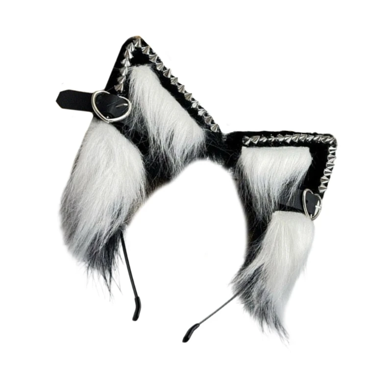 Chats renards oreilles loup bandeau Cosplay accessoires pour cheveux oreilles d'animaux cerceau cheveux