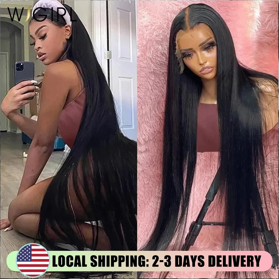 250% Bone Straight Human Hair Wig Transparent Straight Lace Front Wigs Human Hair Brazilian 13x4 13x6 Lace Frontal Wig For Women