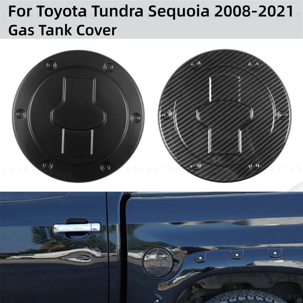 

Car upgrade Decoration Accessories Gas Tank Covers Cap Exterior Trim Paste Style For Toyota Tundra Sequoia 2008 2009 2010-2021