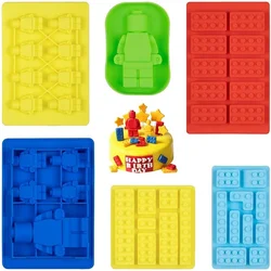 Building block ice grid silicone mold LEGO children's DIY chocolate baking mold 05013