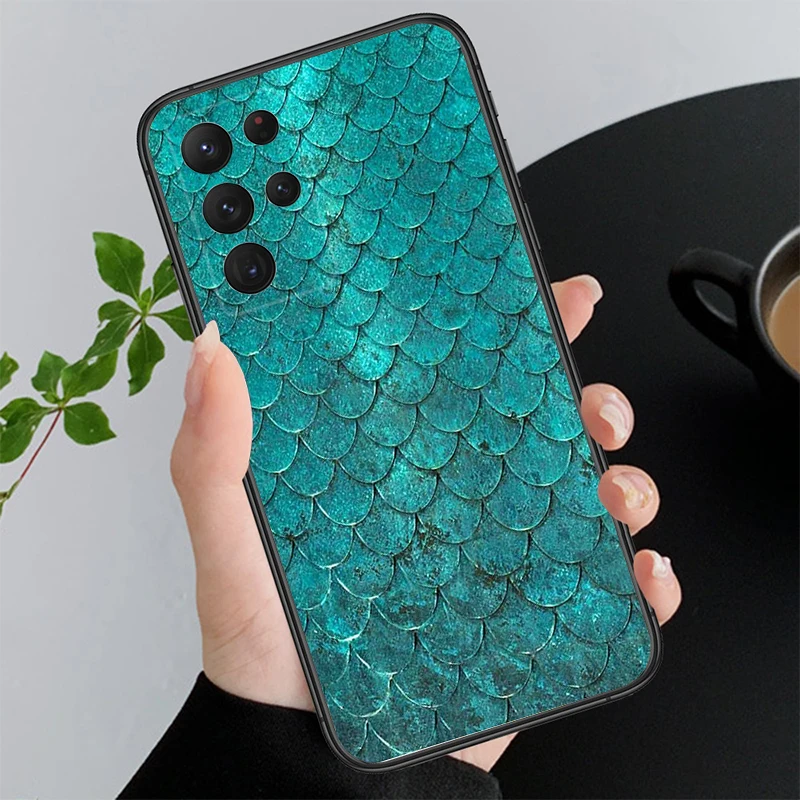 حورية البحر الموازين مقياس السمك قضية الهاتف لسامسونج S25 S24 S23 S22 S21 S20 الترا S20 S22 S21 S23 S20 FE S24 زائد #6