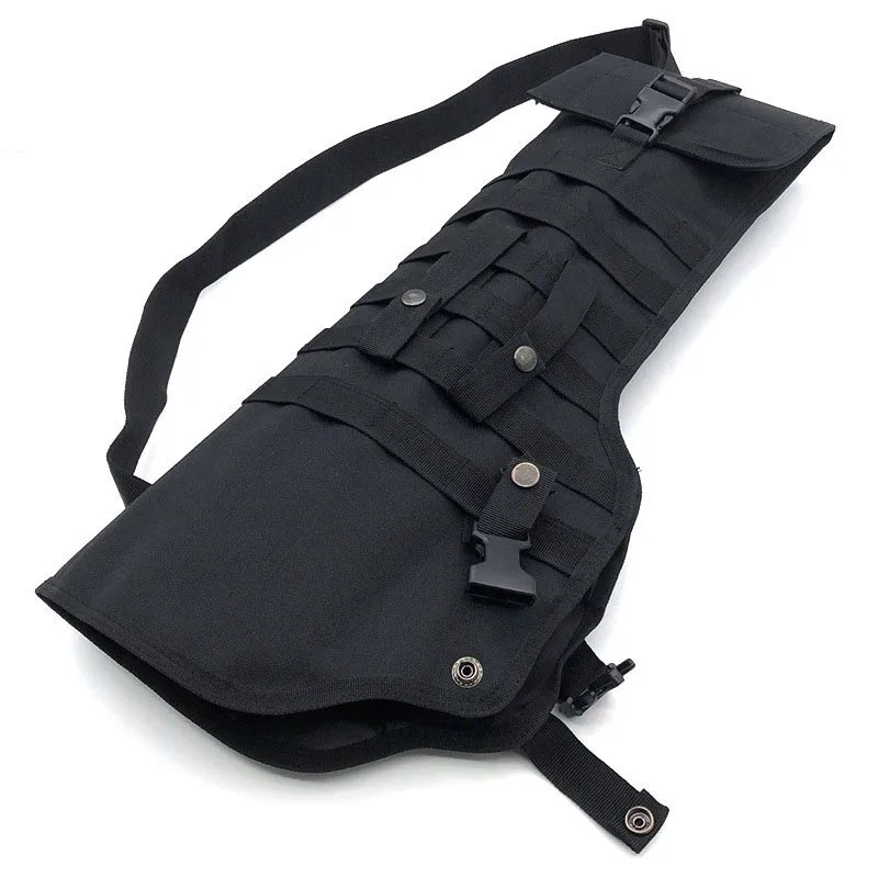 Tactical Shoulder Long Knife Sheath Back Scabbard MOLLE Machete Sword Carry Bag Holder with Adjustable Strap for Hunting Camping