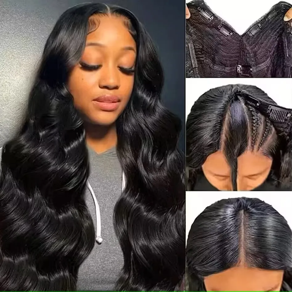 الجسم موجة خصلات الشعر المستعار الإنسان على استعداد لارتداء 30 32 بوصة شعر مستعار شعر الإنسان الخامس جزء الباروكات البرازيلي 200 الكثافة الجسم موجة باروكة من شعر طبيعي