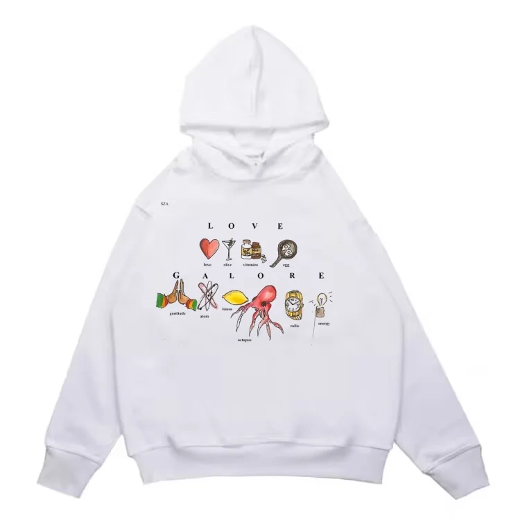 

Solána Imani Rowe SZA Women's aphic Hoodie Jaet Printed Streetwear Long Sve Cotton Casual Outerwear