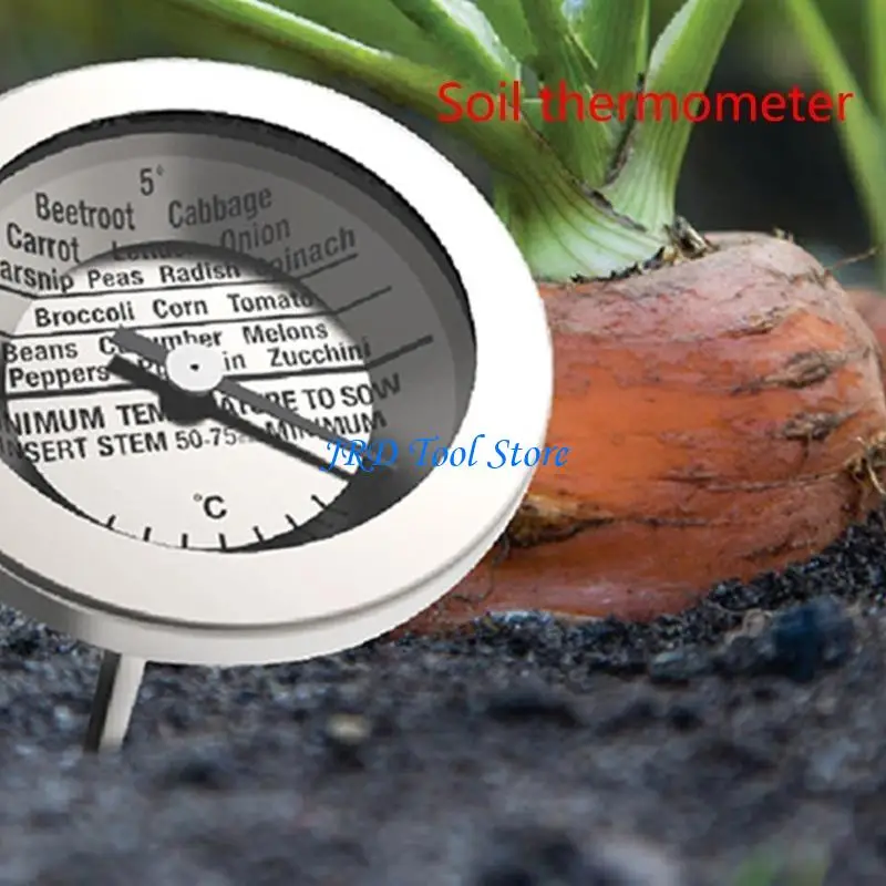 A2UD Professional Soil Tester Digital Plant Thermometer Tester Soil Temperature Monitor Gauge with Long Prone for Lawn Garden