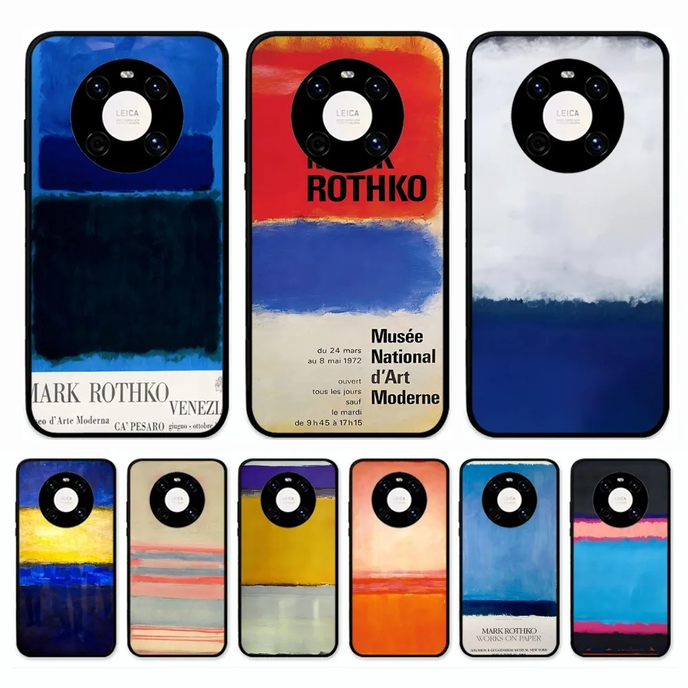 Rothko Abstract Colorful Tin Signs Phone Case For Huawei Mate 10 20 30 40 50 lite pro Nova 3 3i 5 6 SE 7 pro 7SE