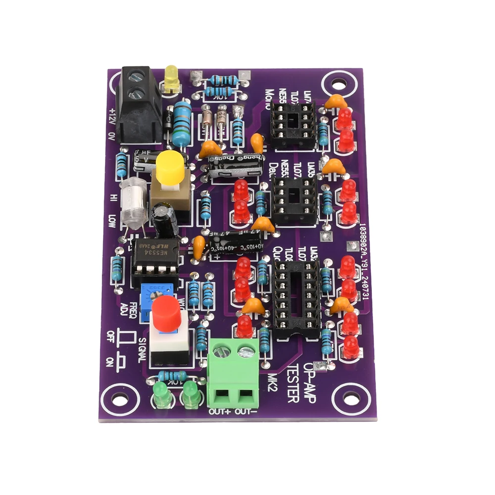 T2 Operationsverstärker-OP-AMP-Tester für Single Mono Dual Quad OPAMP-Chips, Hochgeschwindigkeits- und Niedriggeschwindigkeits-Differenzierung, DC12V – Detail 10