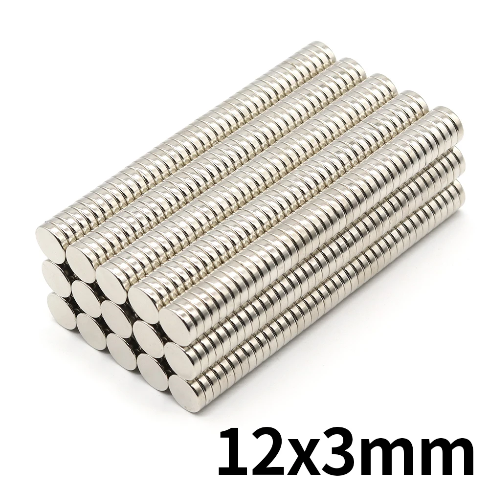 Neodymium Magnet 12mm x 3mm N35 NdFeB Round Super Powerful Strong Permanent Magnetic imanes 12*3 10/20/50/100Pcs