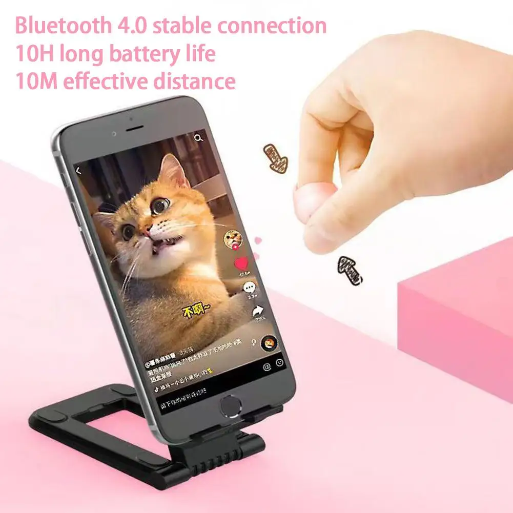 Anello di controllo remoto del telefono cellulare con punta delle dita compatibile con Bluetooth Dispositivo ad anello per controller video per