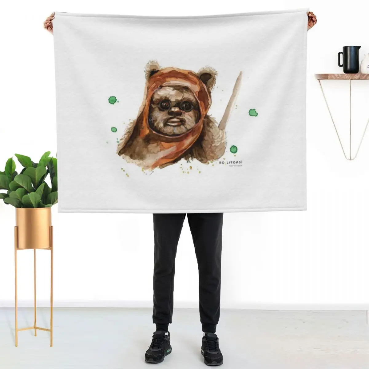 

Ewok Throw Blanket Plush Fuzzy Cozy Blanket for Couch Sofa