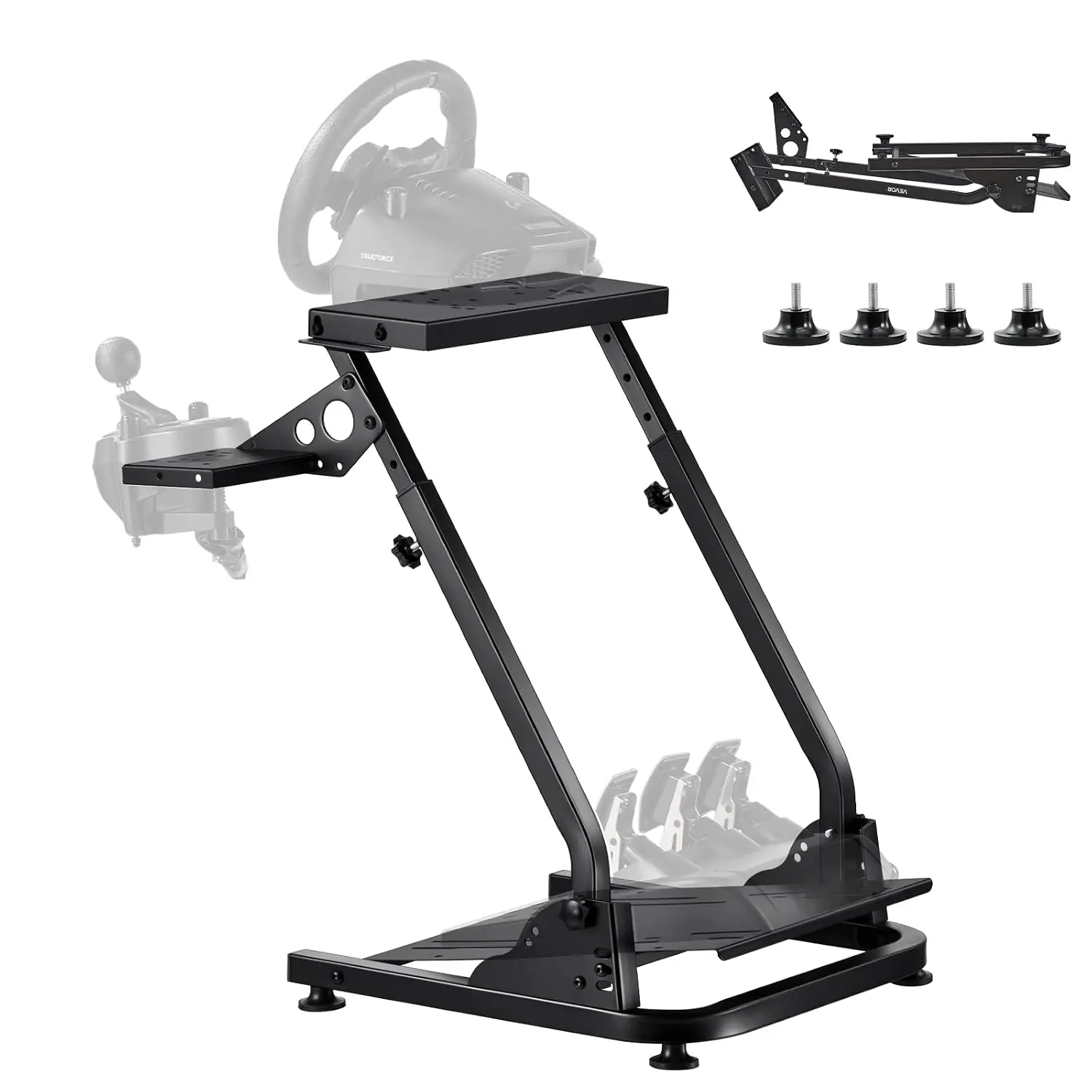 Racing Wheel Stand, Adjustable & Foldable Simulator Stand for Logitech G29 G27 G920 G923, Thrustmaster T300RS T300GT T248 TS-PC