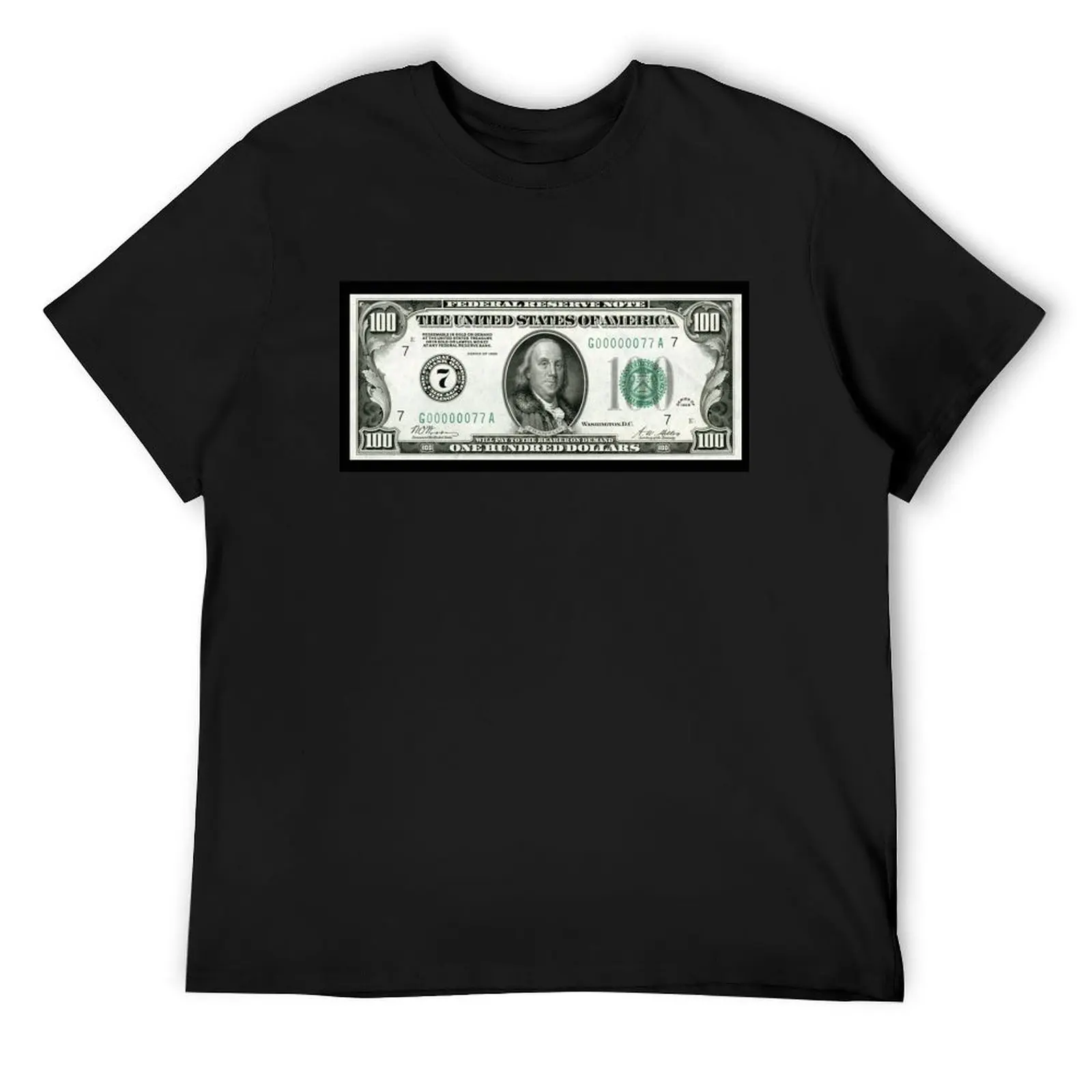 

Old School 100 (Hundred) Dollar Bill T-Shirt shirts graphic tees summer top slim fit t shirts for men