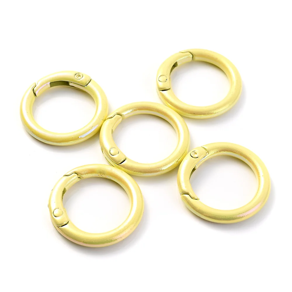 5pcs Colorful AB Round Spring Gate Ring Connectors
