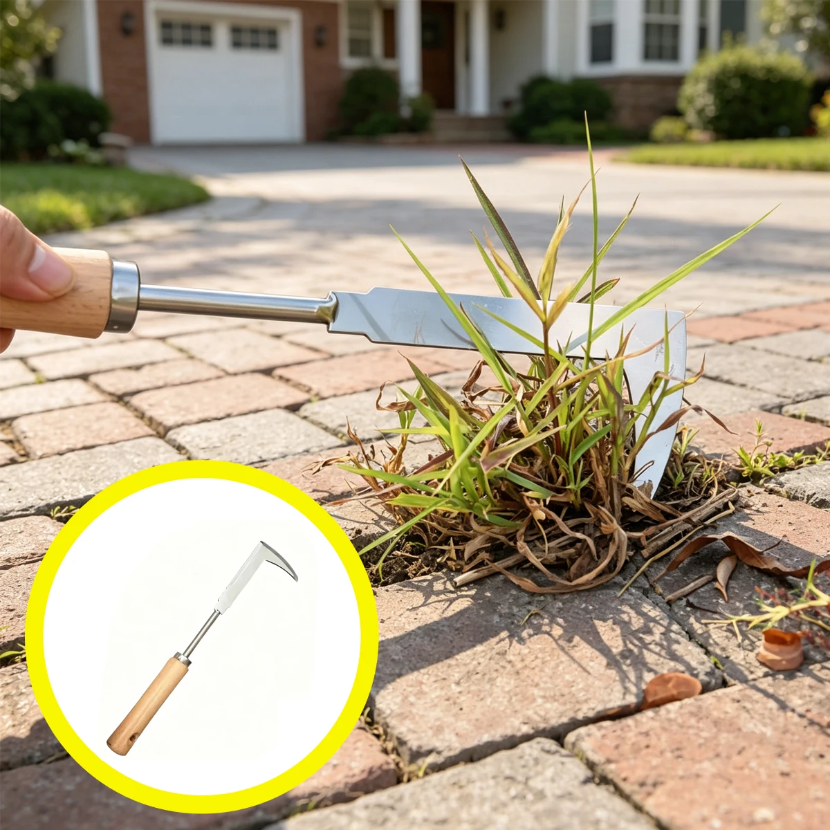 Gap Weeder Sickle Weed Removal Artifact Handheld Weeding Tool Garden Tools for Puller L Shape Aquatic Cutter Machete
