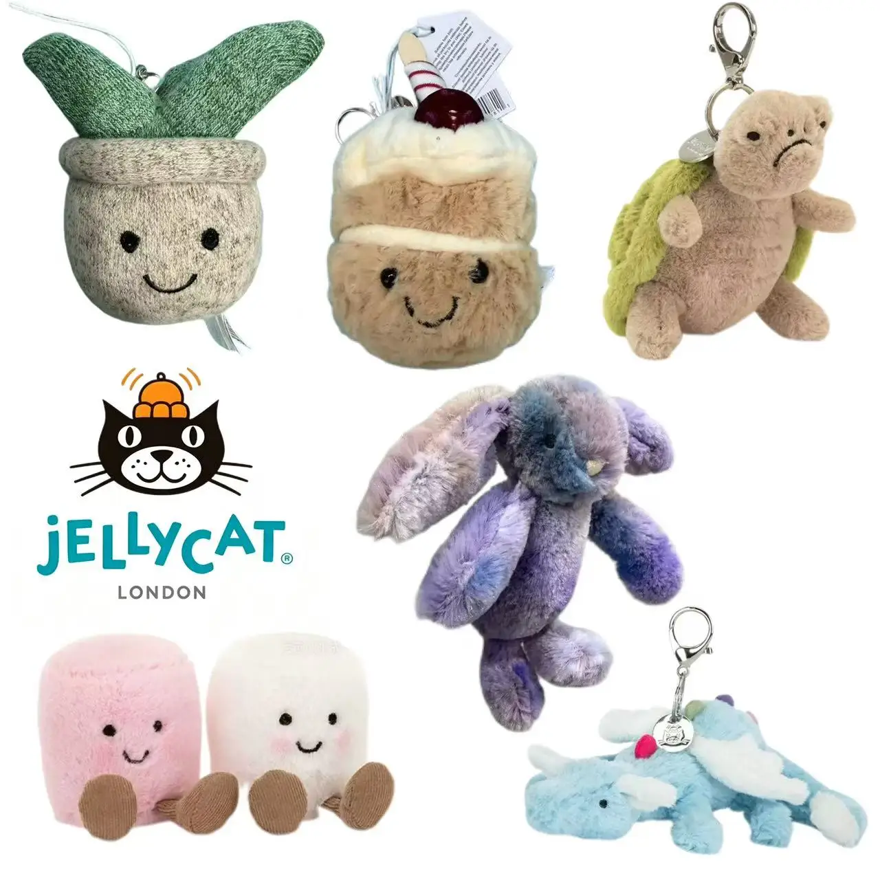

JC brand plush toy keychain,cute accessory, suitable as a bag charm, perfect for birthday or Children's Day gifts 2026