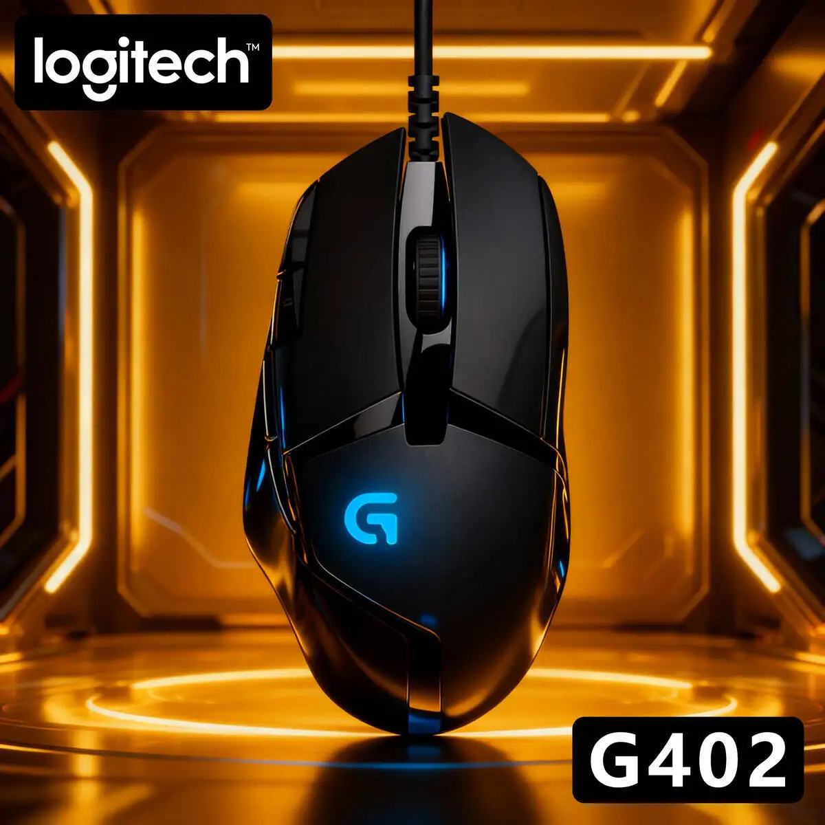 

Logitech G402 Hyperion Fury Wired Gaming Mouse, 4000 DPI, 8 Programmable Buttons, Fusion Engine, 500 IPS, 1ms Report Rate