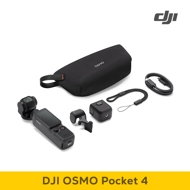 【LOCAL+】DJI Osmo Pocket 4 Pocket Gimbal Vlog-camera 1″ CMOS & 4K/240fps 3-assige stabilisatie 2× verliesvrije zoom 2" draaibaar scherm