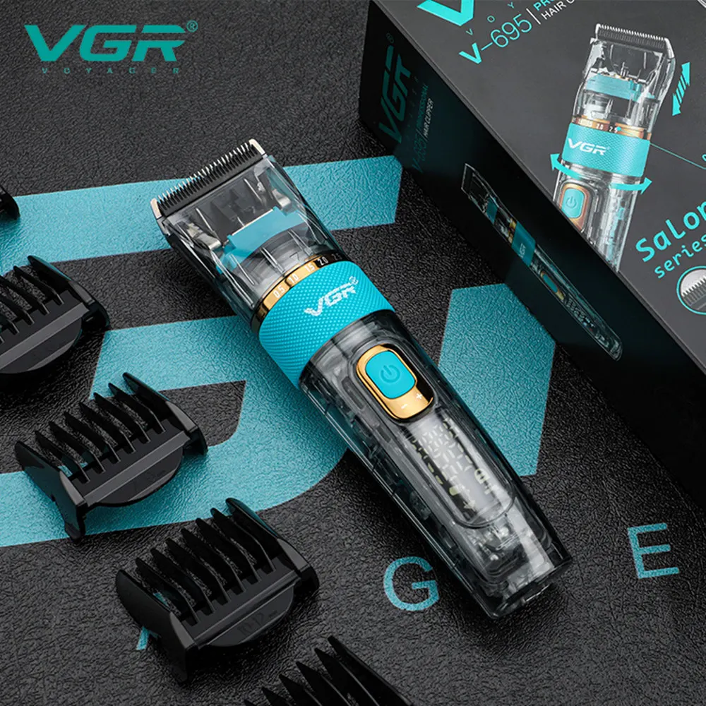 Vgr máquina de cortar cabelo profissional recarregável aparador de cabelo para homens máquina de corte de cabelo barbeador barbeiro acessórios corte machin barba