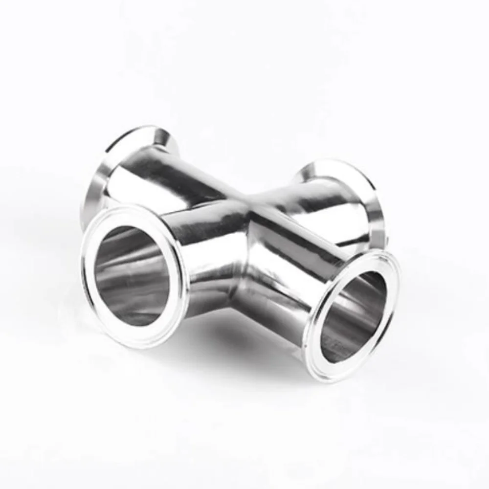 

Зажим Φ57Φ63 мм OD77.5 мм Санитарный четырехходовой конный диаметр Быстро открывающийся крестообразный патрон из нержавеющей стали 304, четырехходовая труба