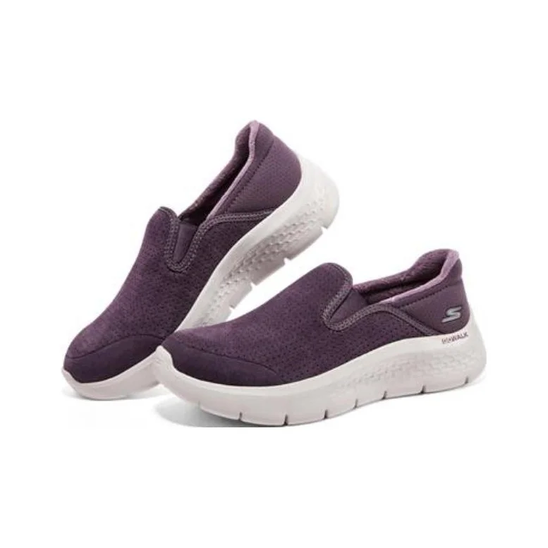 Skechers Go Walk Fle Fabric Cushioning Abrasion Resistant Cushioning, Wear Resistant Low top Casual Shoes Women's 124953-PLUM view 4