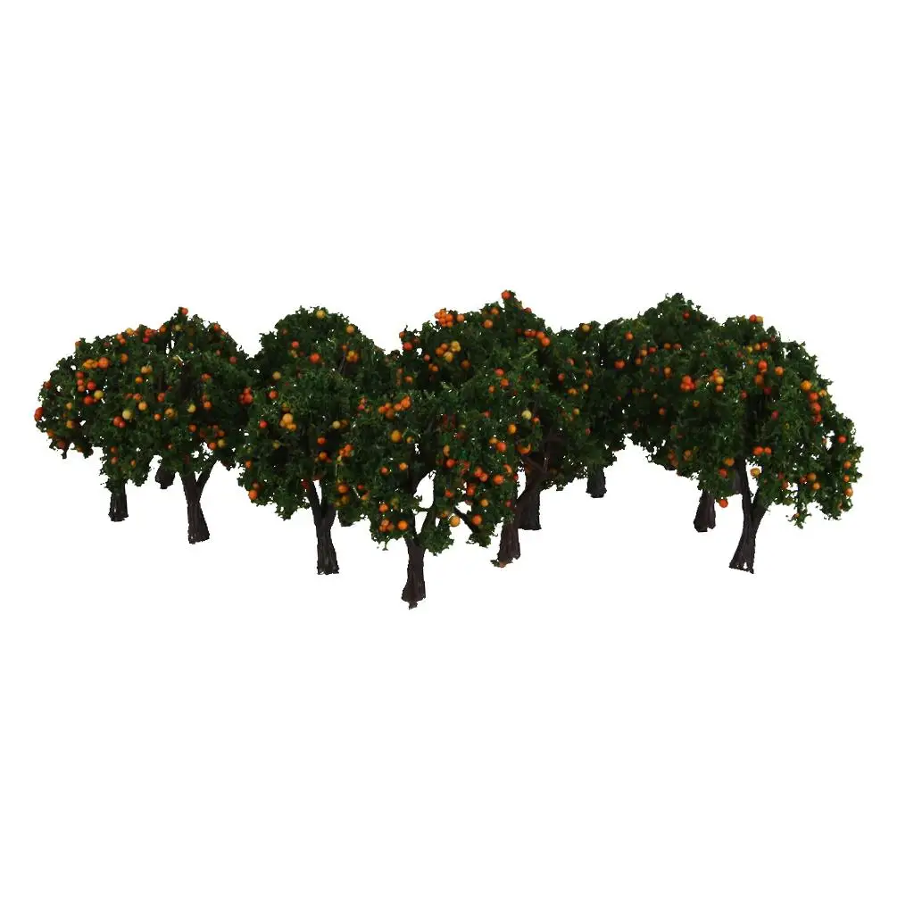 20 Orange Fruit Tree Model Train Diorama Garden Orchard Scenery 1:300 Z 4cm