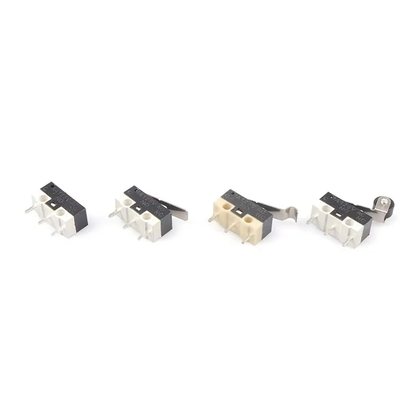 10pcs Micro Switch Roller Lever Arm PCB Terminals Micro Limit Normal Close/Open Switch Stroke Limit Switch Contact Button