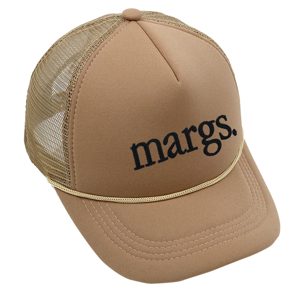 MARGS Trucker Hat Embroidery Embroidery High Quality Baseball Cap Summer Beach Woman Mesh Cap  Adjustable Buckle Unisex