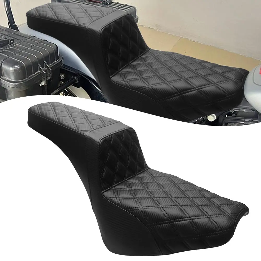 Brand New Rider Seat One-Piece For Harley Softail Standard Fxst Street Bob 114 Fxbb(S) 2018-2026 Black Vintage Pp Sponge Fill - view 2