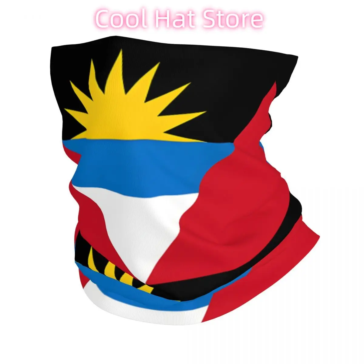 

The Flag Of Antigua And Barbuda Bandana Neck Gaiter Printed Balaclavas Wrap Scarf Multifunctional Cycling Running for Men Adult