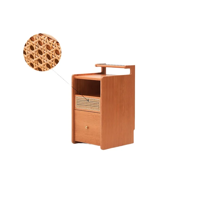 

All solid wood bedside table North American cherry wood storage cabinet Modern light luxury bedside table