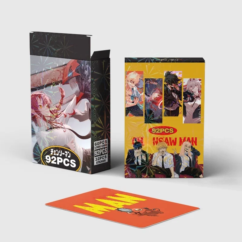 92Pcs Anime Character Lomo Cards journal Stickers Set, 60Pcs Collect Cards& 32Pcs Stickers Fans Scrapbooking Collect Cards Gifts