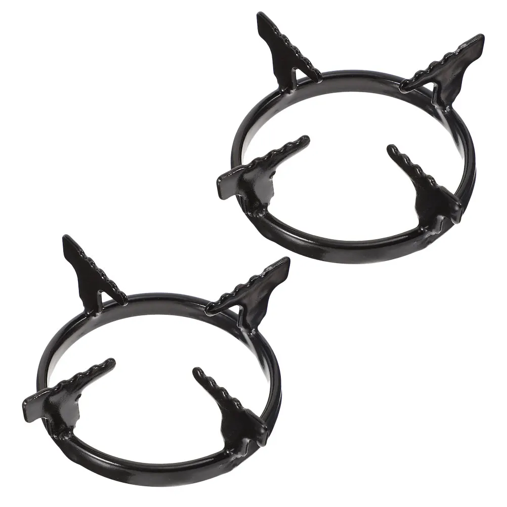 

2Pcs Portable Wok Ring Non Slip Iron Stove Stand for Gas Stove Stable Wok Support Universal Cooker Burner Holder Ring