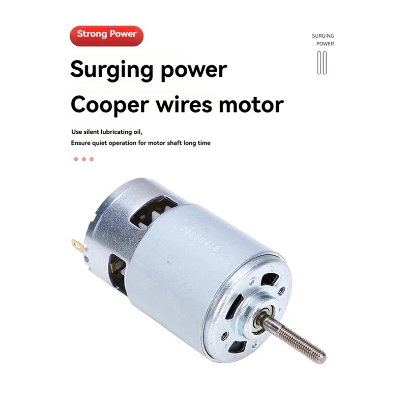 เครื่องตัดหญ้าไฟฟ้ามอเตอร์ 755 DC มอเตอร์ 12V วัชพืช Trimmer มอเตอร์แรงบิดสูงมอเตอร์สําหรับเครื่องตัดหญ้าแบตเตอรี่ลิเธียม Chainsaw เครื่องซักผ้ารถยนต์