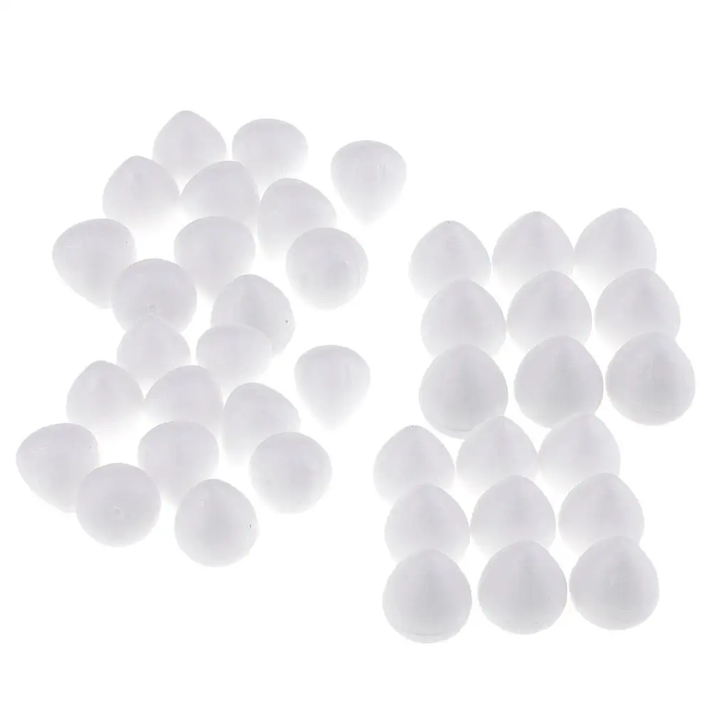 40 Pieces 30 x 35mm Polystyrene Foam Craft Balls Foam Drops Flower Stamens Flower Formers DIY Materials