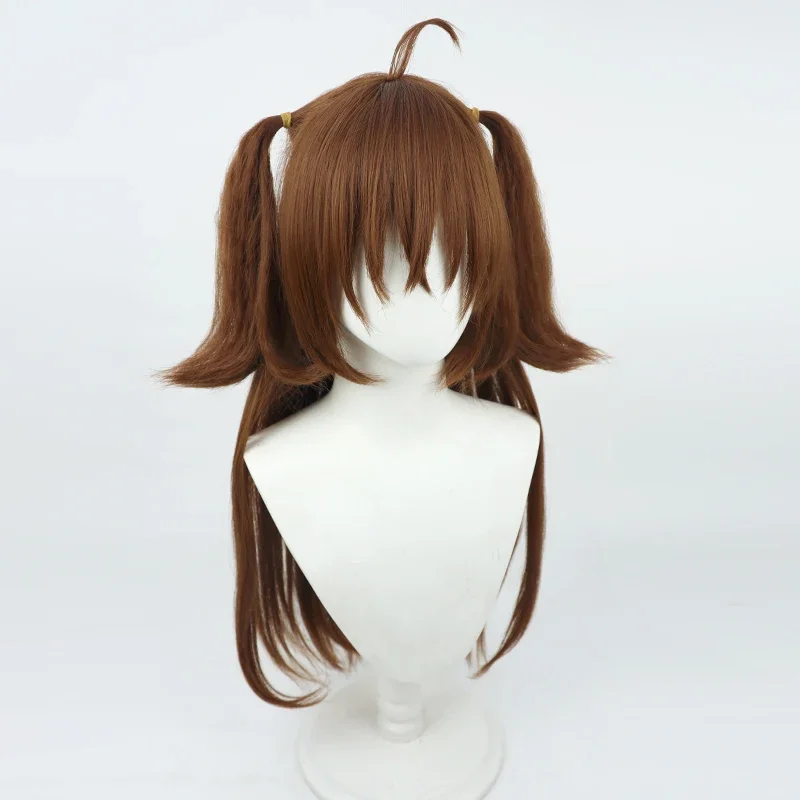 Anime KiraRin Revolution Kirarin Cosplay Wig Brown Ponytails Heat Resistant Hair for Halloween Costume Role Play Party Wigs