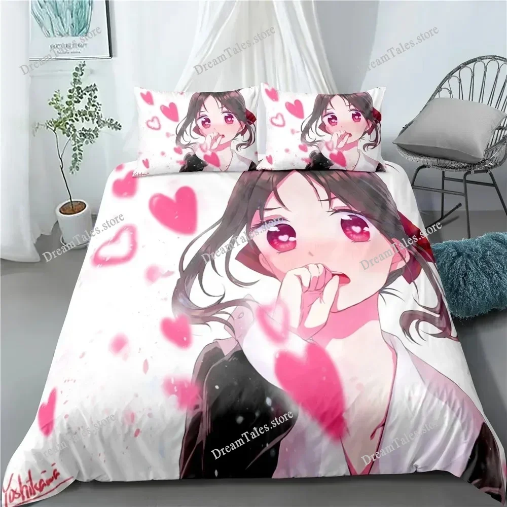 Luxury New 3D Print Anime Kaguya-sama Love Is War Duvet Cover Bedding Set Double Twin Full Queen King Adult Kids Quilt Cover