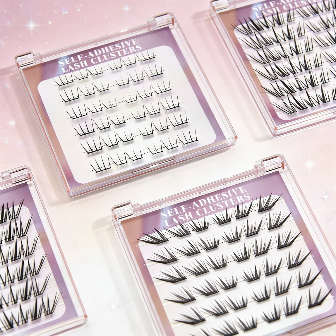 

FAIRYTIS Noglue Eyelashes Easy to Wear in Seconds Self Adhesive False Eyelashes Glue Free Natural Soft DIY Clusters Lashes
