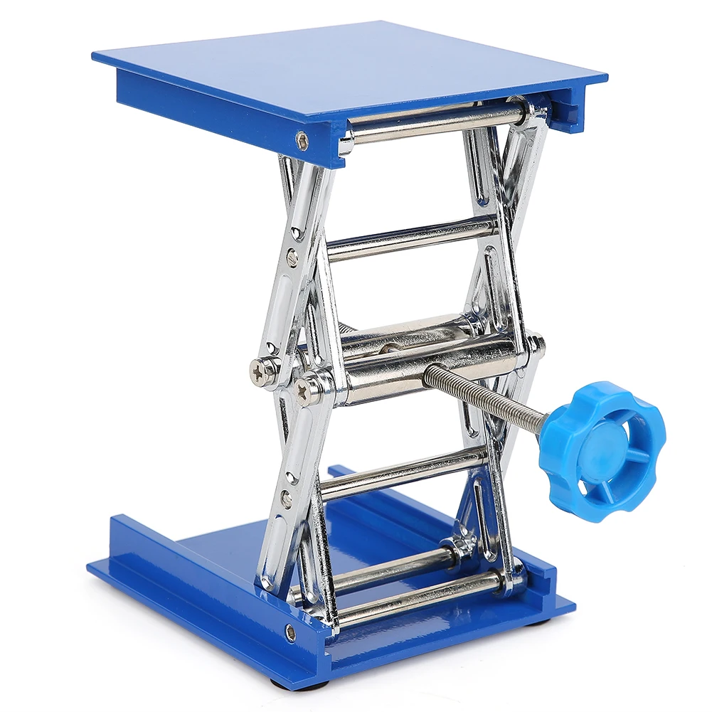 

Лабораторная подъемная стойка 100x100 мм, синяя, из гальванизированного алюминия, подъемный штатив-ножничный домкрат