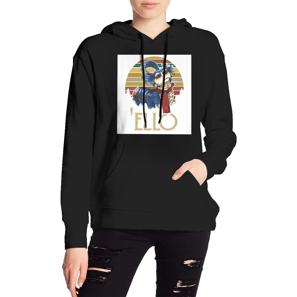 Labyrint De Worm Ello Cult Labyrint Vintage Retro Hoodies Trui Herfst Winter Mannen Vrouwen Paar Sweatshirt Lange Mouw Tops